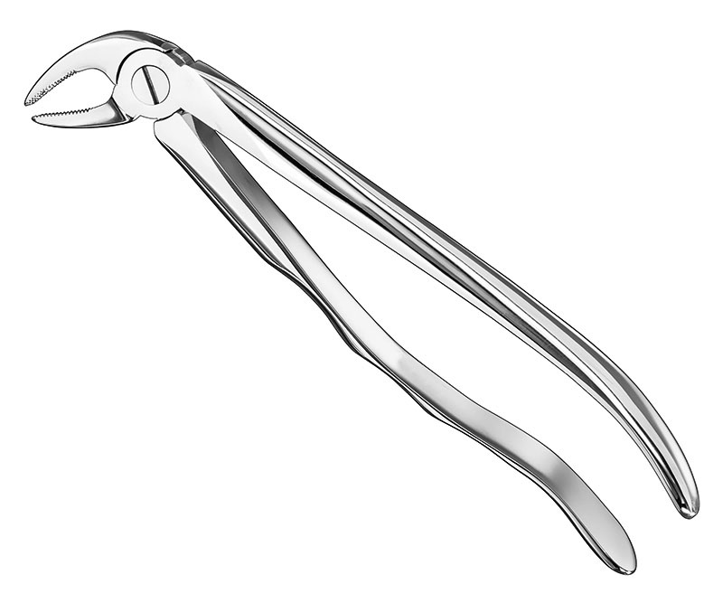 Extracting forceps, anat.