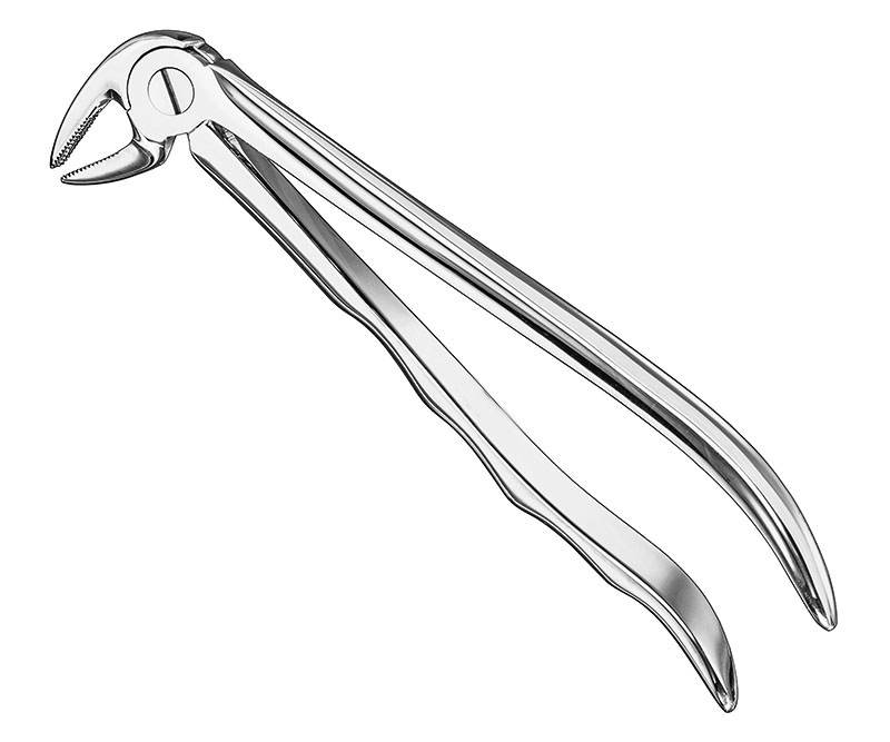 Extracting forceps, anat.