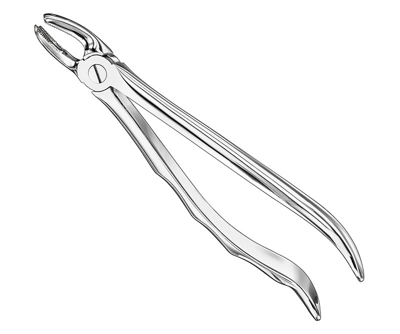 Extracting forceps, anat.