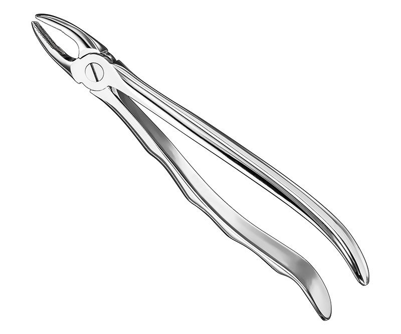 Extracting forceps, anat.