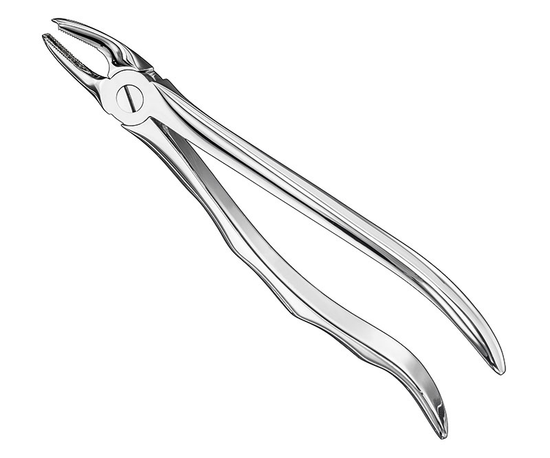 Extracting forceps, anat.