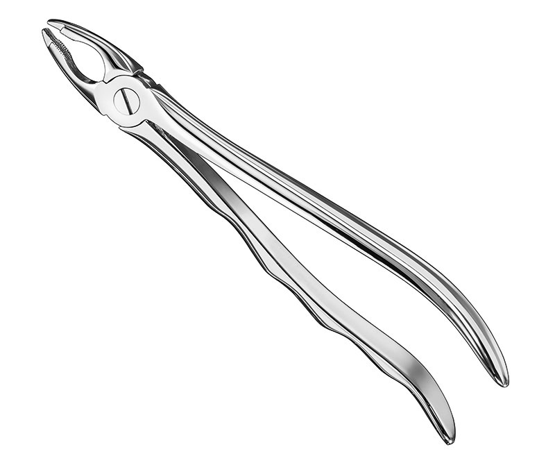 Extracting forceps, anat.